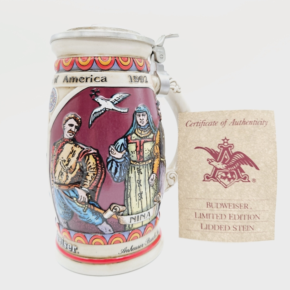 ANHEUSER BUSCH | Budweiser Discover America Series "Nina" stein 1989